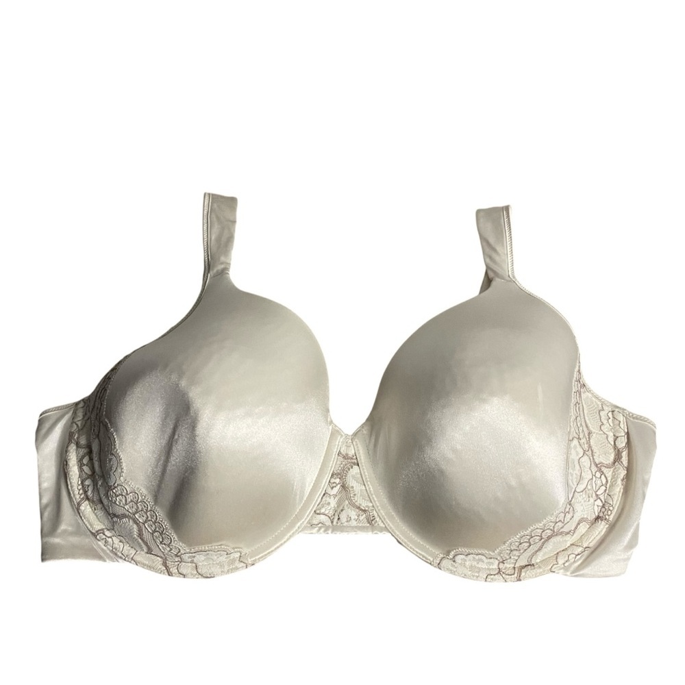 Playtex Women's Ivory Floral Lace Lightly Lined Full Coverage Bra